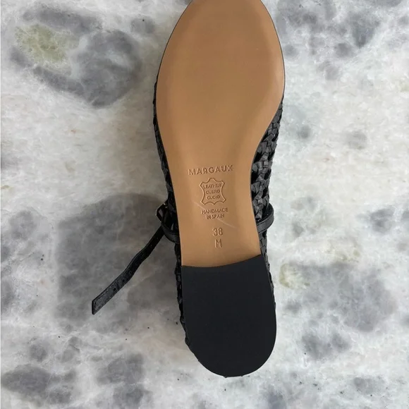 Margaux Black Mesh Ballet Flats - Picture 3 of 4